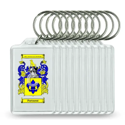 Portment Set of 10 Keychains