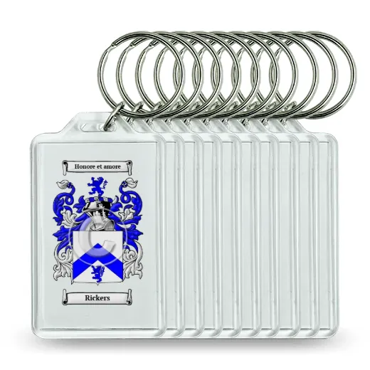 Rickers Set of 10 Keychains