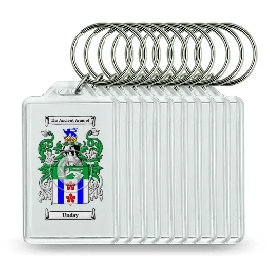 Unday Set of 10 Keychains