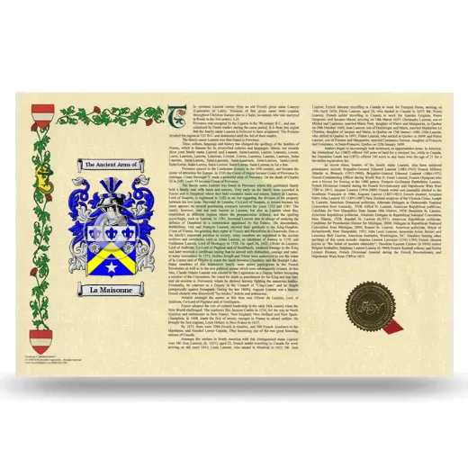 La Maisonne Armorial History Landscape Style