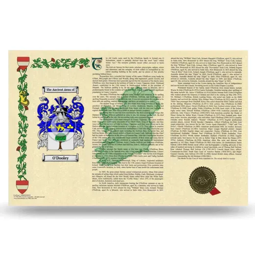 O'Dooley Armorial History Landscape Style