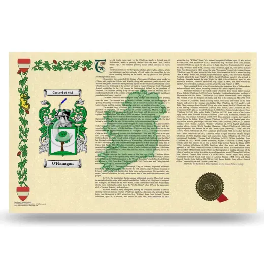 O'Flanagan Armorial History Landscape Style