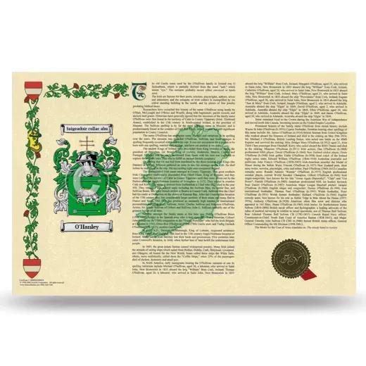 O'Hanley Armorial History Landscape Style