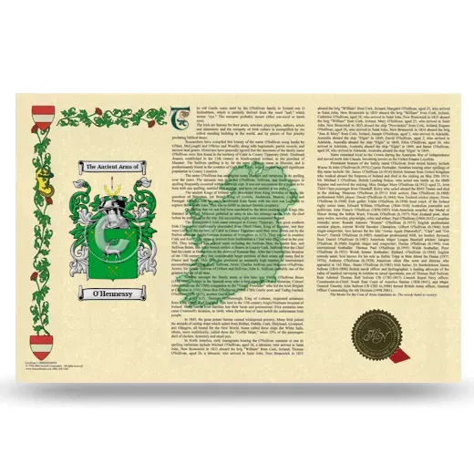 O'Hennessy Armorial History Landscape Style