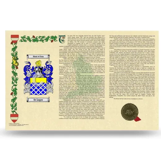 St Leger Armorial History Landscape Style
