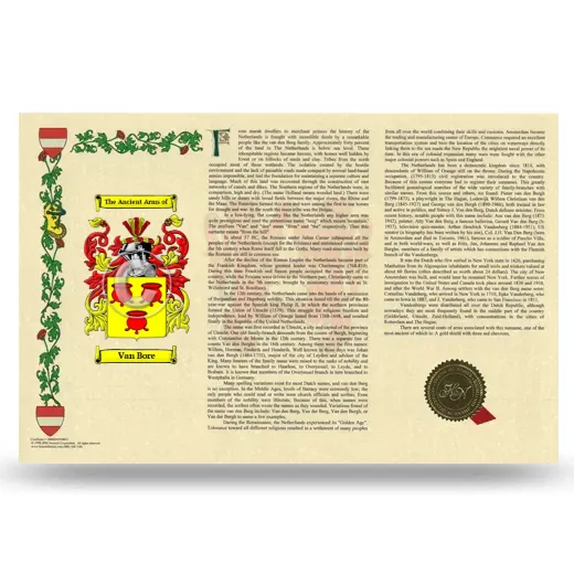 Van Bore Armorial History Landscape Style