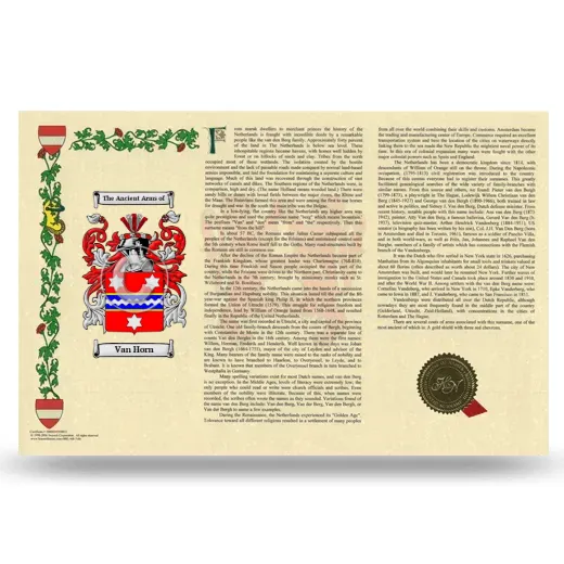 Van Horn Armorial History Landscape Style