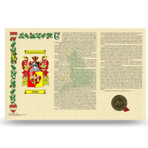 Achely Armorial History Landscape Style
