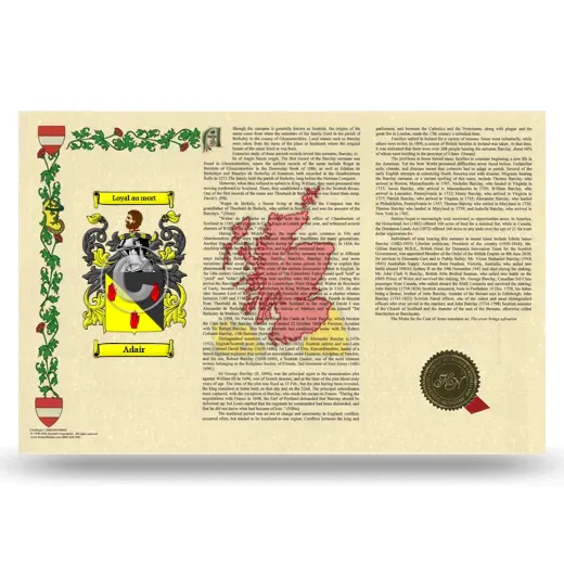 Adair Armorial History Landscape Style