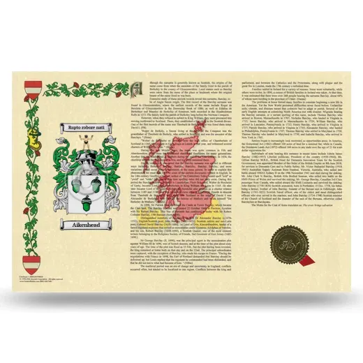 Aikenhead Armorial History Landscape Style