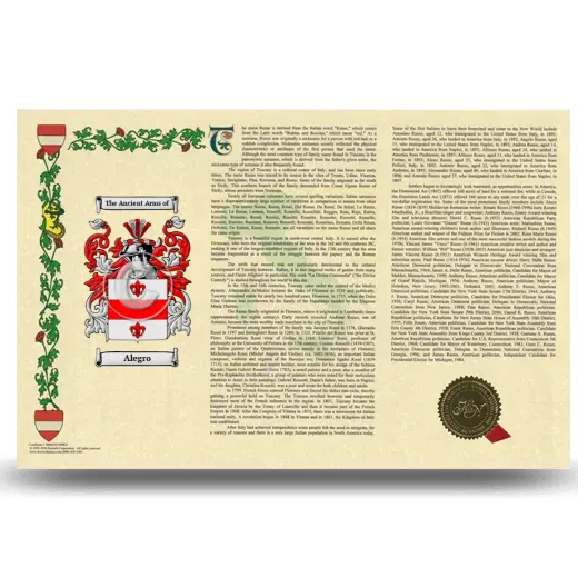 Alegro Armorial History Landscape Style