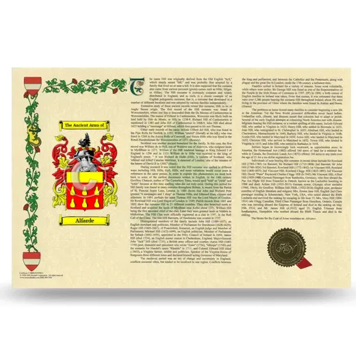 Alfarde Armorial History Landscape Style
