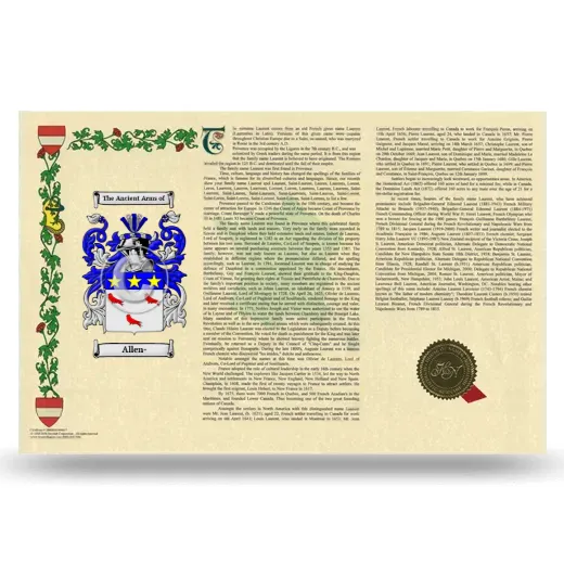 Allen- Armorial History Landscape Style