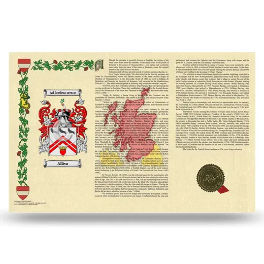 Alliva Armorial History Landscape Style