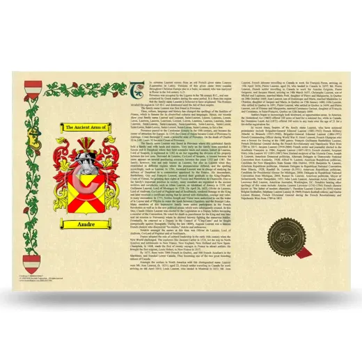 Amdre Armorial History Landscape Style