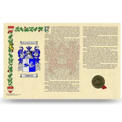Andersen Armorial History Landscape Style