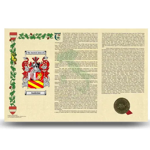 Andreini Armorial History Landscape Style