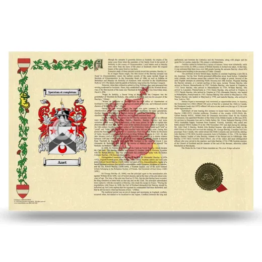 Anet Armorial History Landscape Style