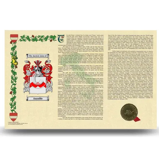 Anzaldo Armorial History Landscape Style