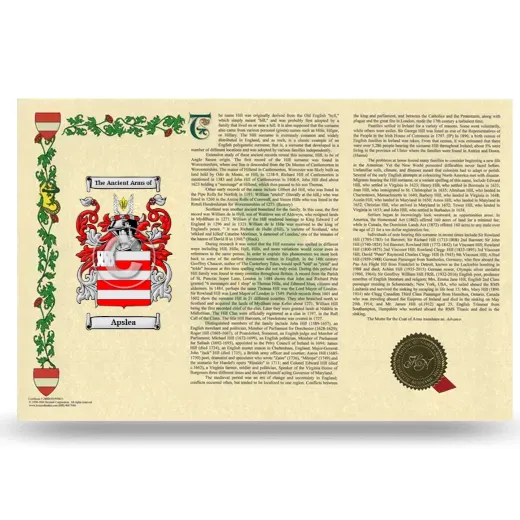 Apslea Armorial History Landscape Style