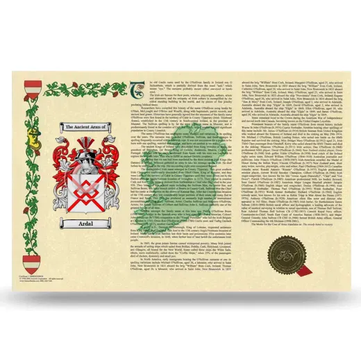 Ardal Armorial History Landscape Style