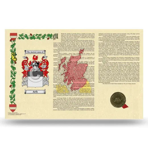 Arth Armorial History Landscape Style