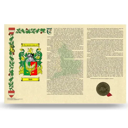 Bale Armorial History Landscape Style