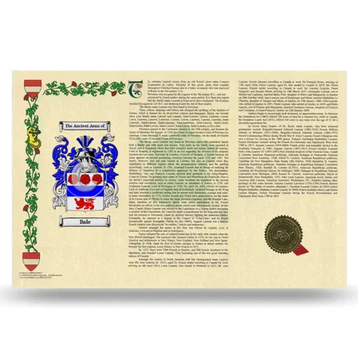 Bale Armorial History Landscape Style