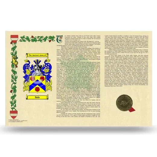 Bale Armorial History Landscape Style