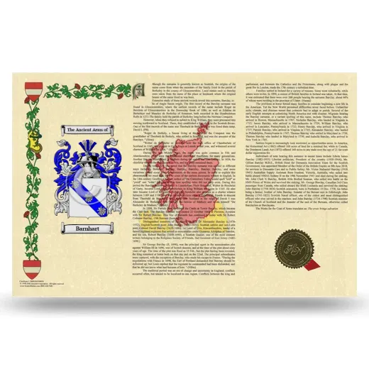 Barnhart Armorial History Landscape Style