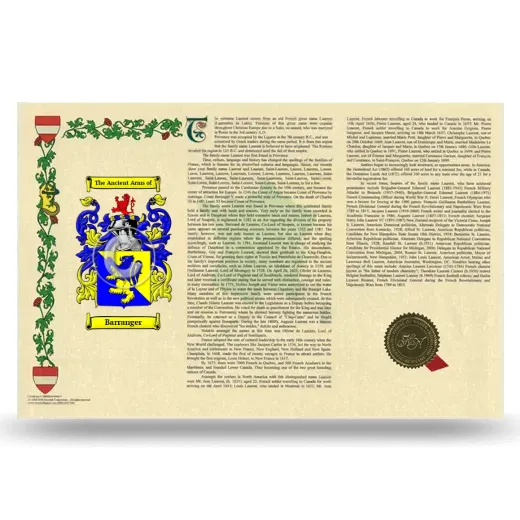 Barranger Armorial History Landscape Style