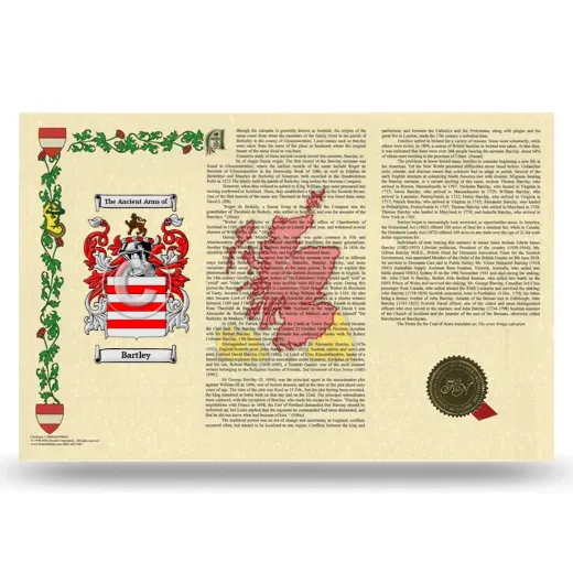 Bartley Armorial History Landscape Style