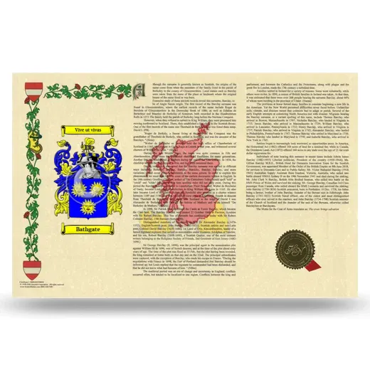 Bathgate Armorial History Landscape Style