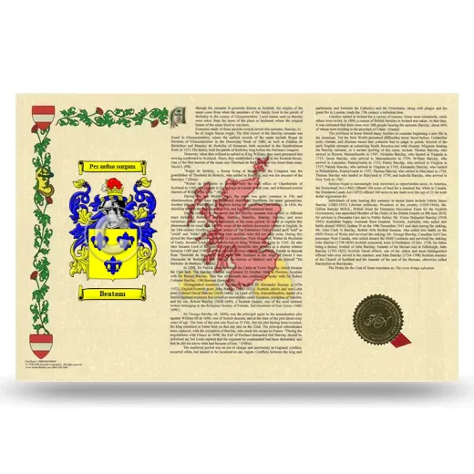 Beatam Armorial History Landscape Style