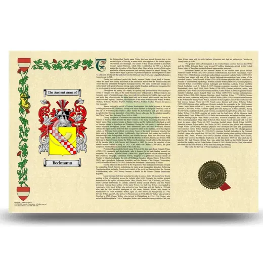 Beckmann Armorial History Landscape Style