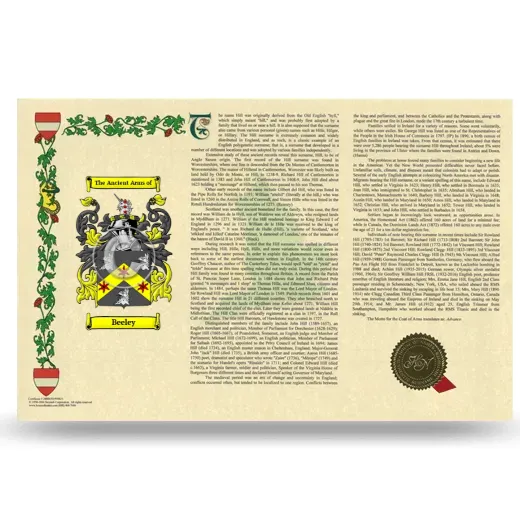 Beeley Armorial History Landscape Style