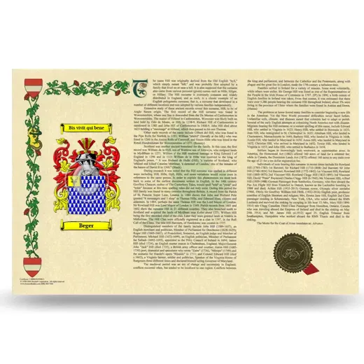 Beger Armorial History Landscape Style