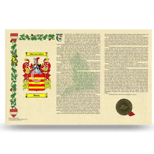 Berey Armorial History Landscape Style