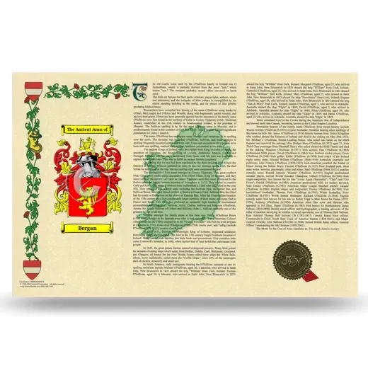 Bergan Armorial History Landscape Style