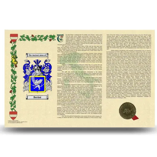 Bertini Armorial History Landscape Style