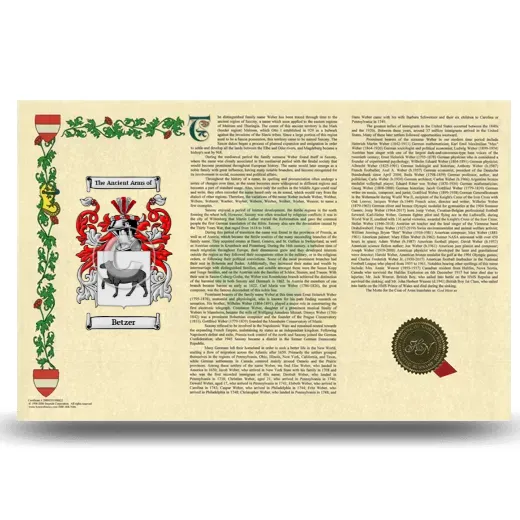 Betzer Armorial History Landscape Style