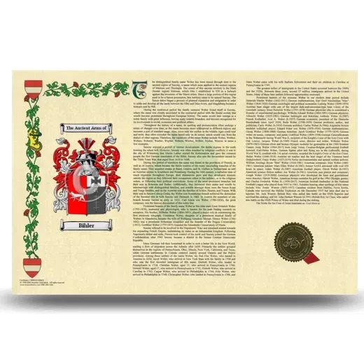 Bihler Armorial History Landscape Style