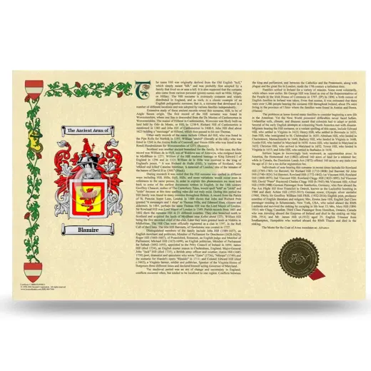 Blamire Armorial History Landscape Style