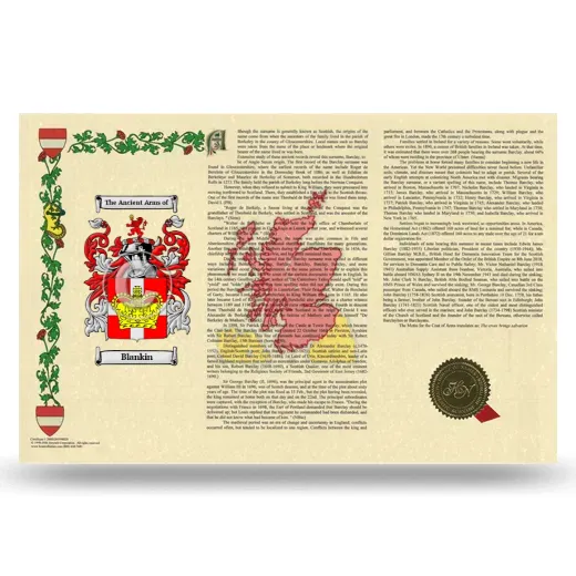 Blankin Armorial History Landscape Style