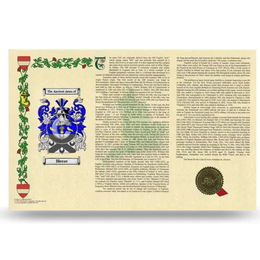 Bleeze Armorial History Landscape Style