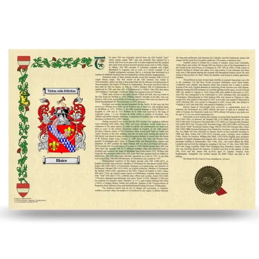 Bloice Armorial History Landscape Style