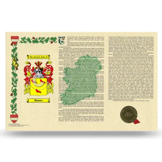 Blumer Armorial History Landscape Style