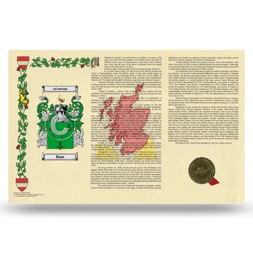 Boar Armorial History Landscape Style