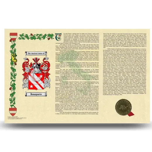 Bonaparte Armorial History Landscape Style