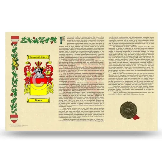 Bonte Armorial History Landscape Style